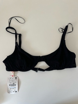 H&M swimsuit new, black, size L top only