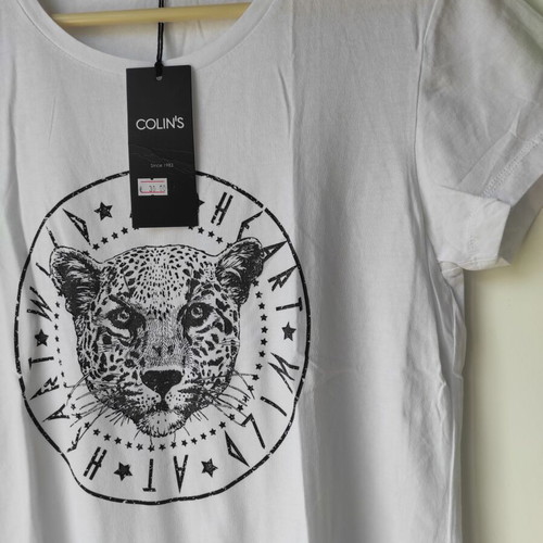 Colin's T-shirt women new, sizes small medium large, black and white