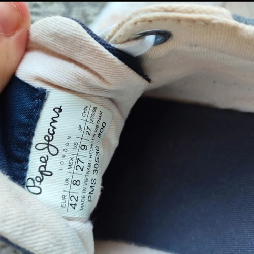 Pepe Jeans canvas sneakers used, size 42, excellent condition