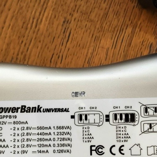 GP Batteries charger used for 4 Ni-MH batteries AA/AAA/9V/D/C