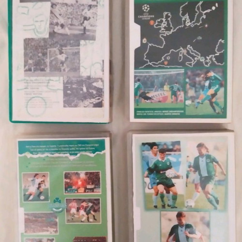 Panathinaikos retro video cassettes used, set of 4 (Trifylli magazine)