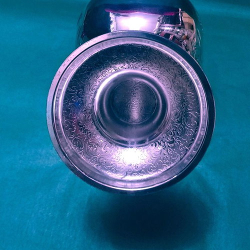 Silver plated Leonard Japan 1950 sugar bowl used with floral design