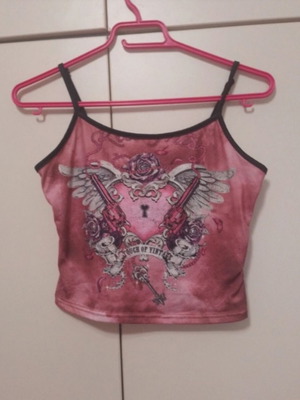 Shein summer Y2K pink shirt like new, adjustable straps