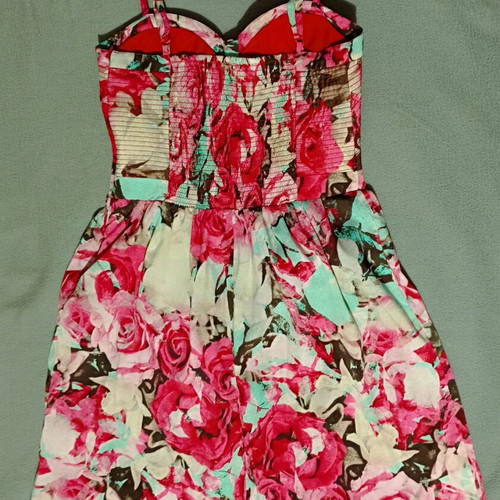 Jessica Simpson summer dress like new, floral, pink and turquoise