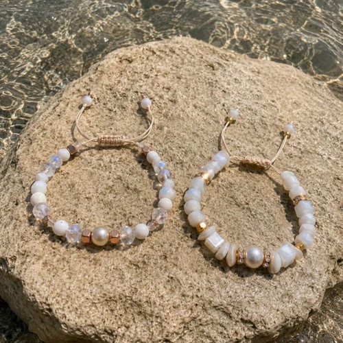Handmade bracelets new, white color