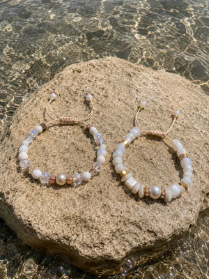 Handmade bracelets new, white color