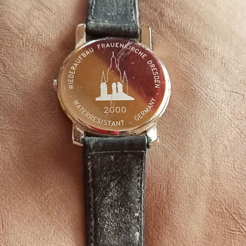 Sonderedition Frauenkirche Dresden wristwatch like new, leather strap