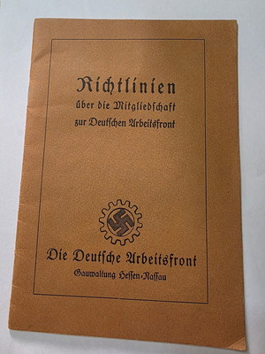 WW2 Collectible Brochure German Labor Front DAF 1930s