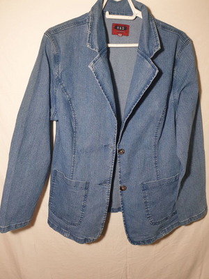 Jacket denim women's 2XL like new, blue
