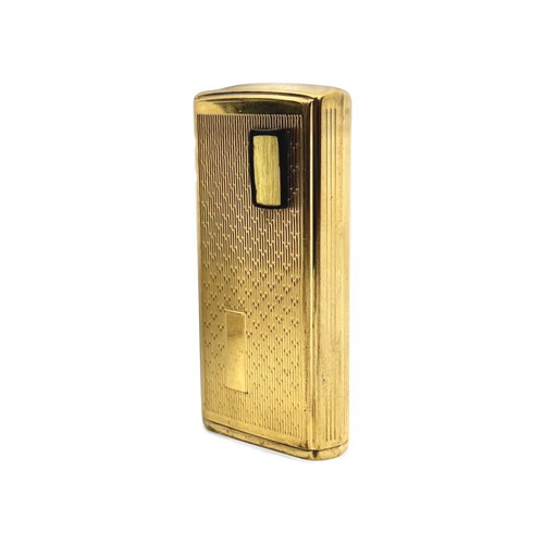 Ronson VARAFLAME electronic gas lighter gold plated like new