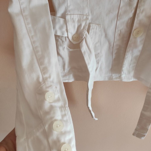 Chaton White Cotton Safari Jacket like new, sizes XS and S