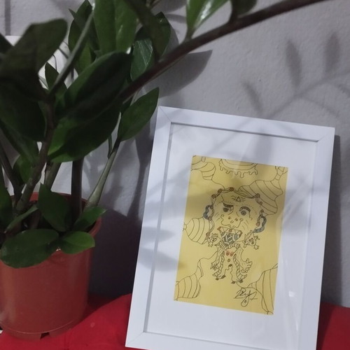 O Fylakas tis Eisodou original framed artwork new
