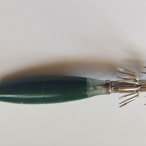 Lightweight squid jig 9cm green new with two rows of hooks