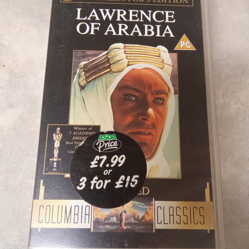 Lawrence of Arabia VHS tape used, collectible from 1980s