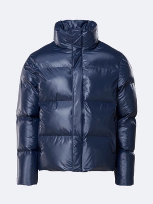 Rains Boxy Puffer Jacket new, women's size S-M, shiny blue
