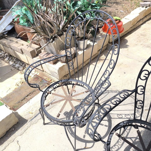 Fer Forje chairs set of 4 used