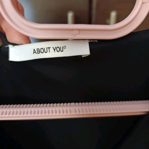 About You crop top blouse new, black, size S
