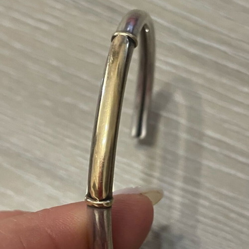 Silver-gold 925 and 585 bracelet used with gold part