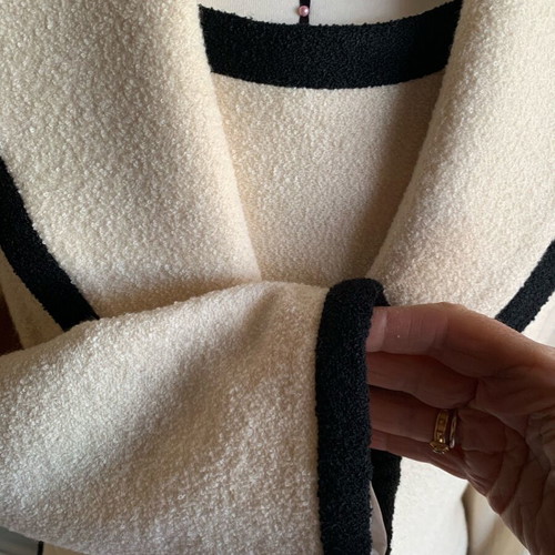 Manto Set with Bouclé Wool Dress like new, size 50