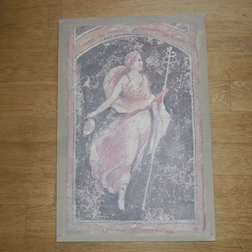 Fresco painting like new, canvas reproduction, Urania muse