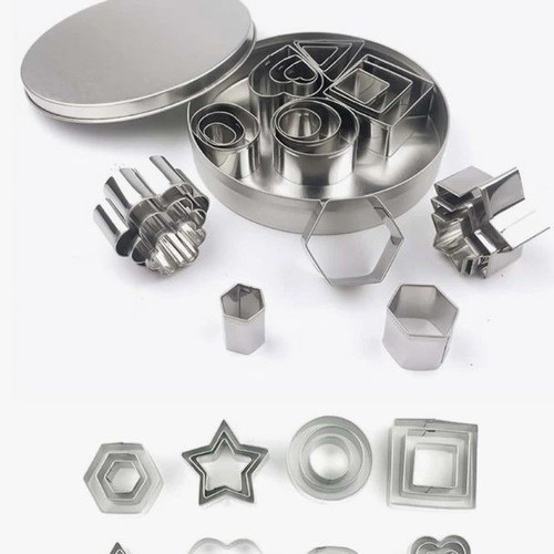 Cookie cutter kit 24 pcs stainless steel new