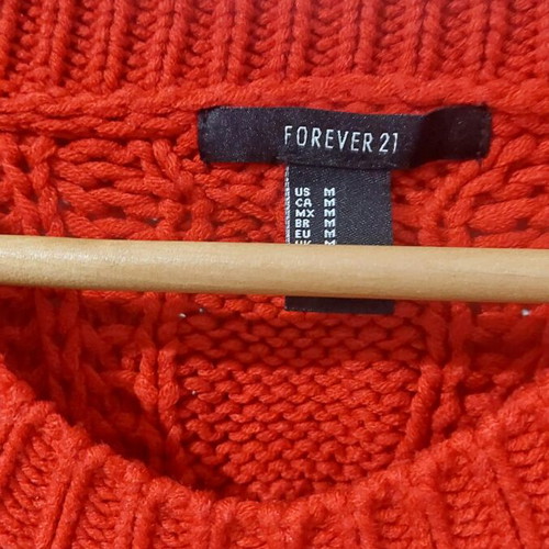 Knit sweater used with puff sleeves, size M