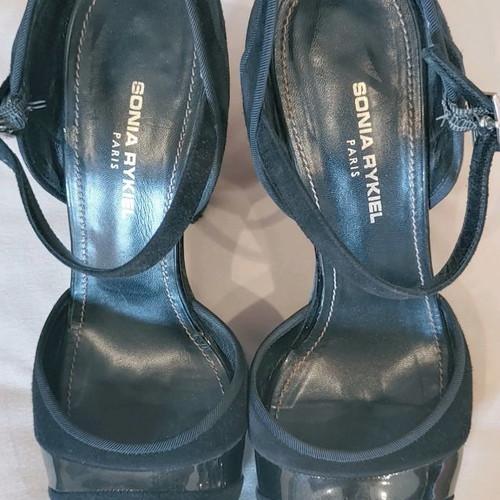 Sonia Rykiel shoes used, leather sandals with 11cm heel