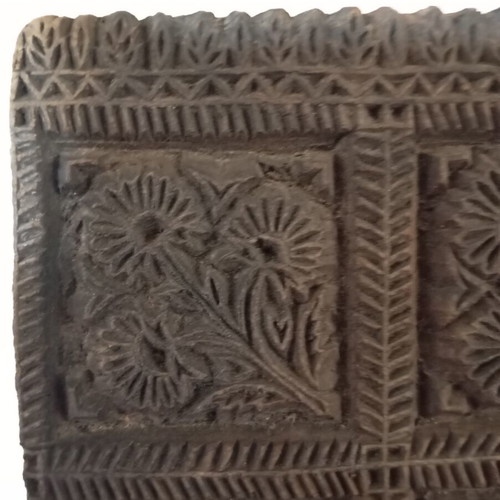 Wooden fabric printing stamp like new, 19x15 cm, possibly from India