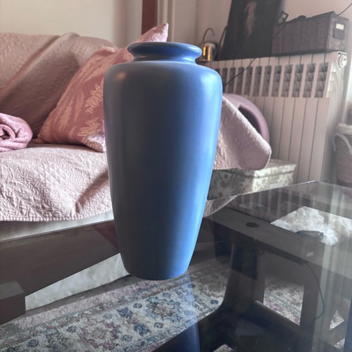 Blue Island Vase 26 cm height like new