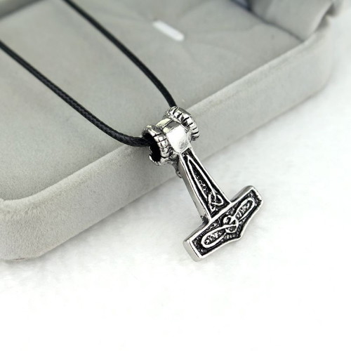 Mjolnir Thor Hammer Pendant with Cord like new