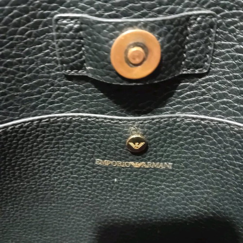 Armani Exchange handbag used, black, 30x40 with wear on handles