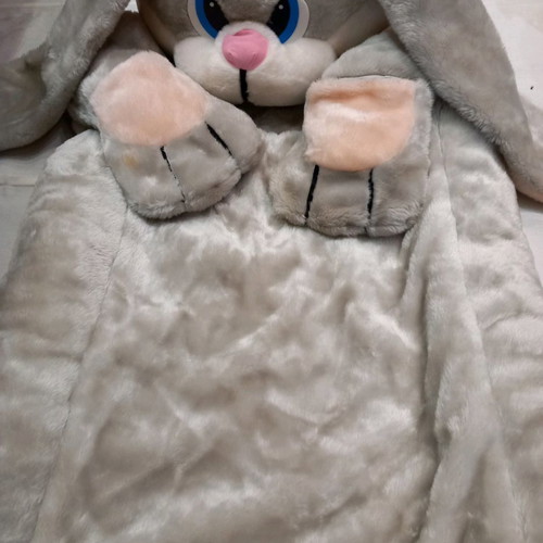 Children's plush Sleeping Bag Rabbit used, with stain
