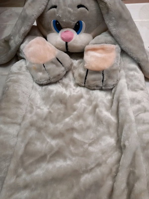 Children's plush Sleeping Bag Rabbit used, with stain