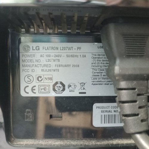LG Flatron L207WT computer monitor used