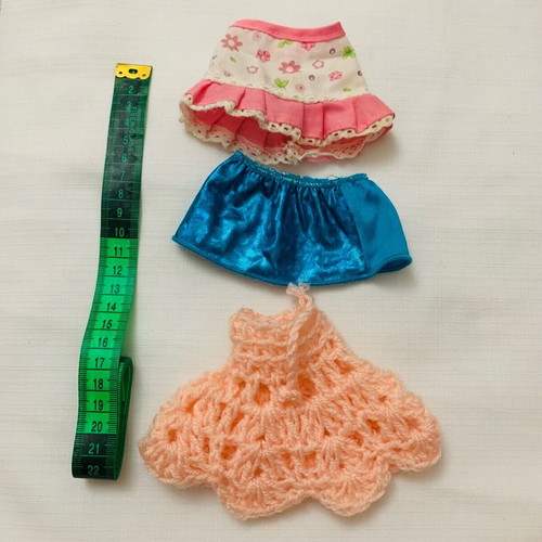 Skirts for Large Dolls used, handmade and machine-made set