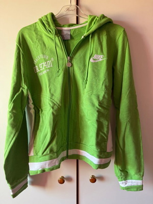 Nike green hoodie jacket used, size Large