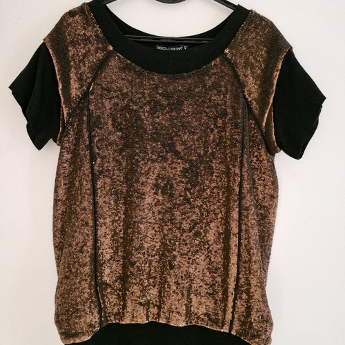 Dolce & Gabbana blouse with bronze sequins new, size M