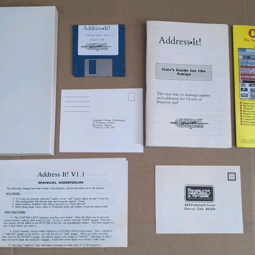 Address-It (Amiga) like new, complete in box