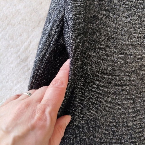 Dress new gray lame with thin fleece lining size M