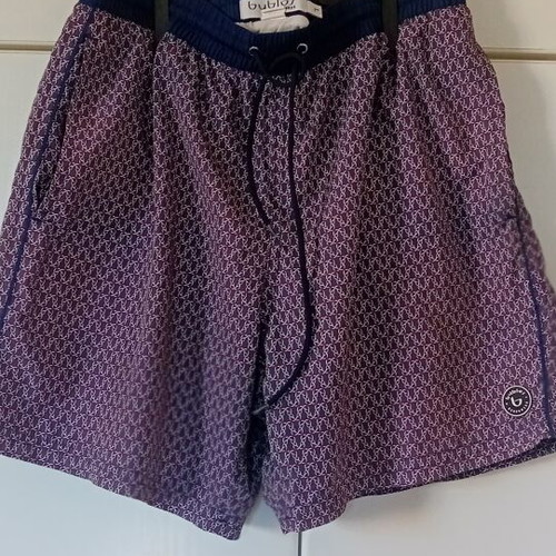 Byblos men's swim shorts large like new, velvet fabric, back pocket
