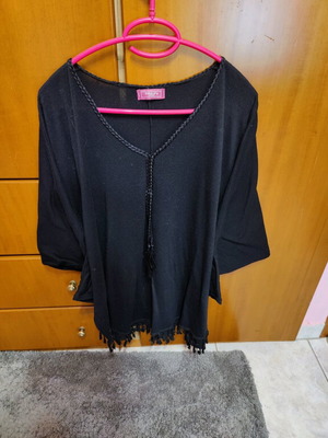 Pinup 3/4 blouse like new, black one size