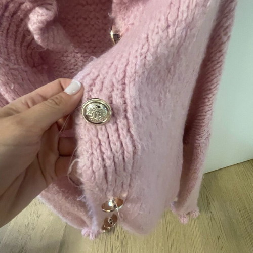 Wool cardigan new, pink, sizes M and L