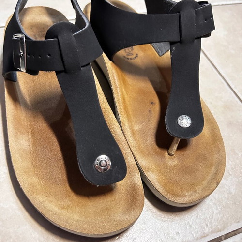 Fly Flot women's anatomical sandals like new, black and brown, size 40