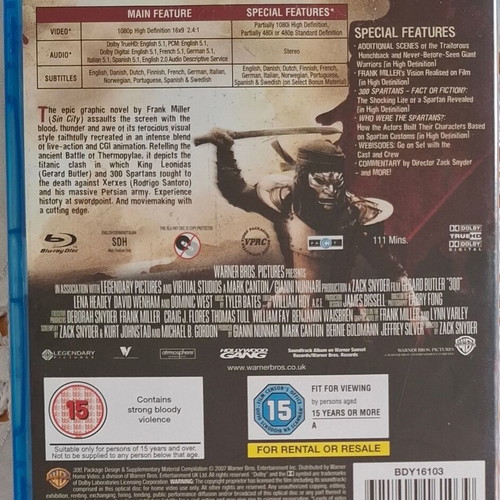 300 Blu-ray new without Greek subtitles