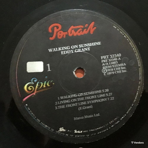 Vinyl Eddy Grant – Walking On Sunshine, Disco, Reggae Vinyl Record VG