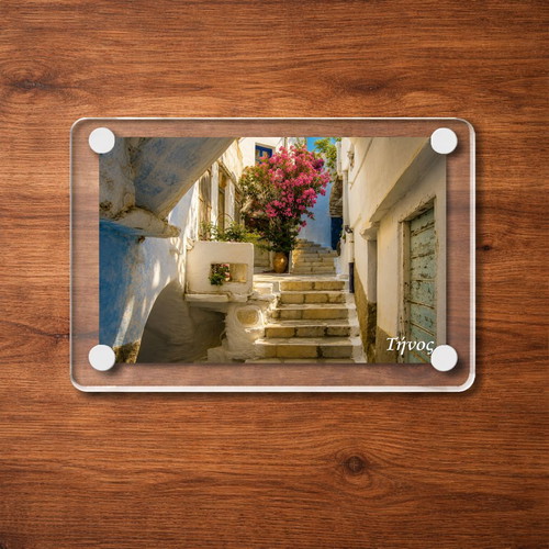 Acrylic fridge magnet 6x9cm – Tinos, Greek Summer collection