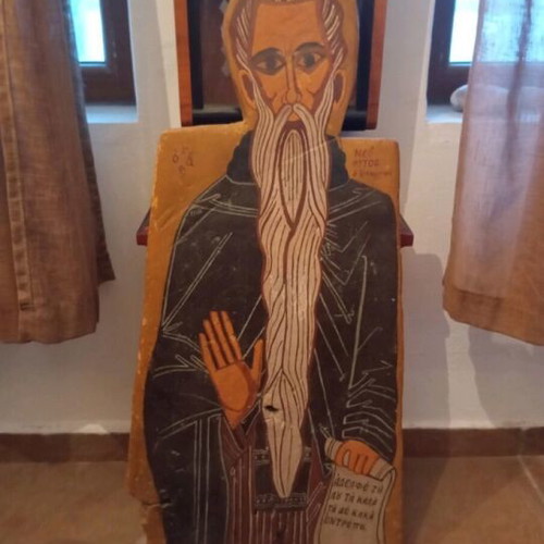 Saint Neophytos image handmade icon like new