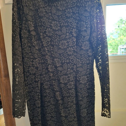 Zara mini dress new, black, with lace