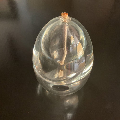 Glass Oil Lamp Minimalist Table Lantern Like New