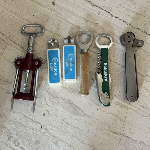 Bottle openers used, assorted collection